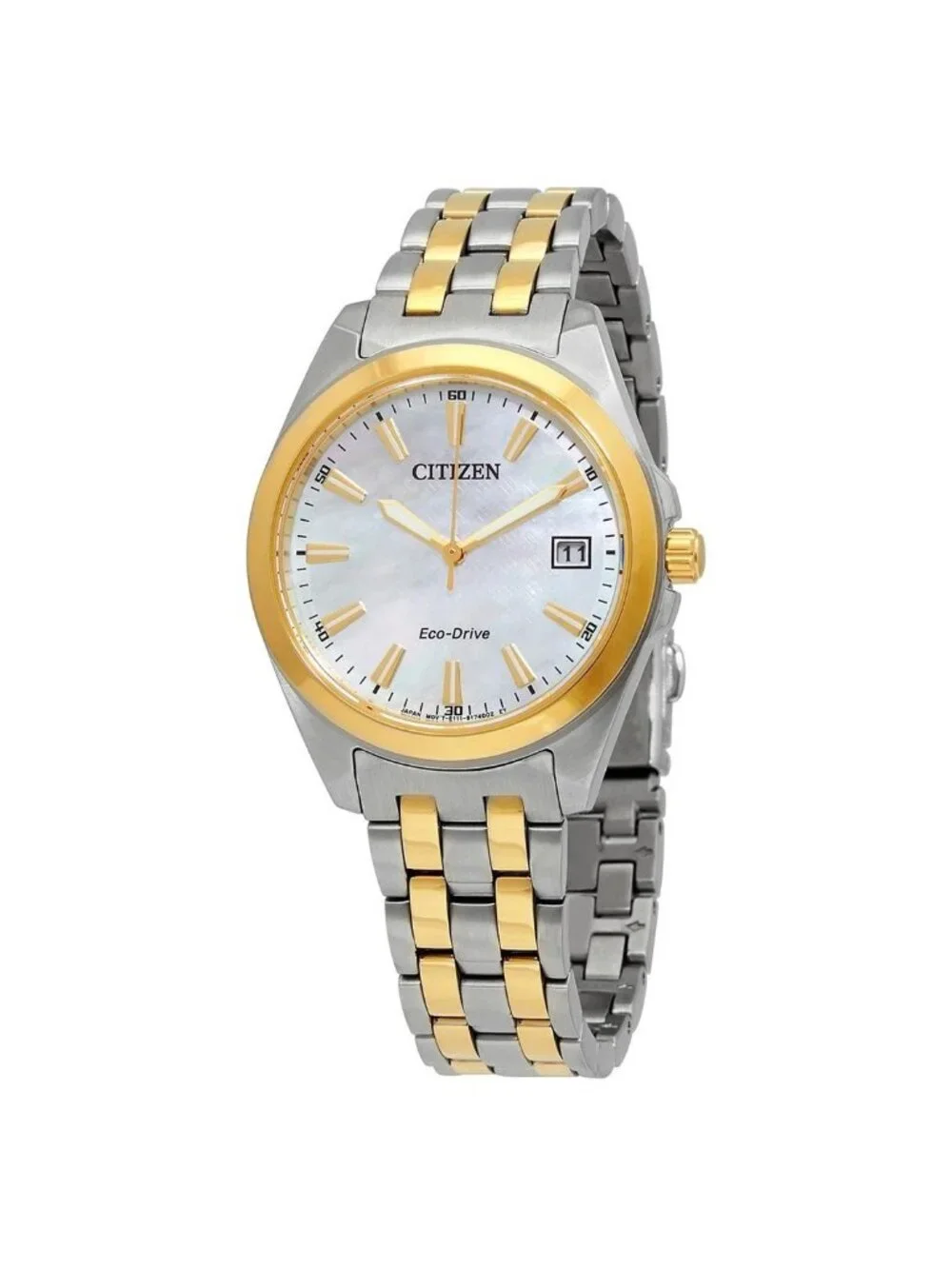 NWT Citizen Eco-Drive Mother of Pearl Dial Two-tone Ladies Watch